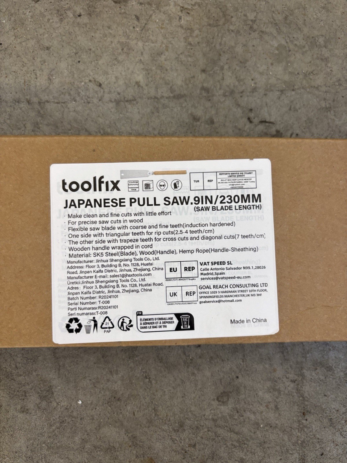 Japanese Pull Saw 9" Inch Double Edge Sided Hand Saw Flexible Blade