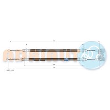2x Handbremsseil hinten für Ford Escort 6 GAL ALL AAL ANL | 384718