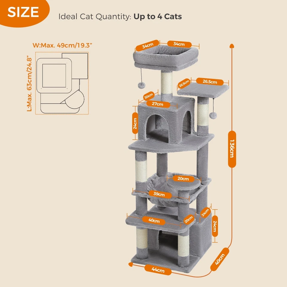 PAWZ Road Scratching Post XXL Large Cats Small Sturdy Cat Tree Sisal Climbing Tree - Image 4 of 4