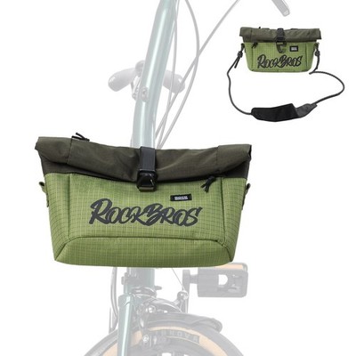 ROCKBROS Lenkertasche Multifunktionale 2,8-4,6L für Klapprad und Brompton Grün