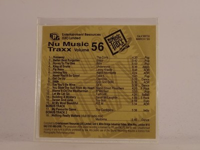 VARIOUS ARTISTS NU MUSIC TRAXX VOLUME 56 (501) 18 Track Promo CD Album including