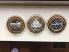 Three Limited Edition $10 Gaming Tokens .999 Fine, 1.8 oz Silver Total