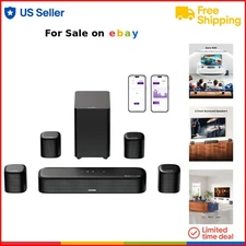 7.1ch Sound Bar Dolby Atmos Surround System Home Theater Wireless Subwoofer