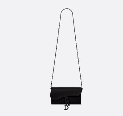 Christian Dior Ultra Matte Leather Saddle Chain Long Wallet | eBay