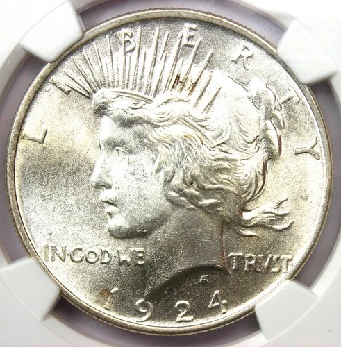 1924 Peace Silver Dollar $1 - Certified NGC MS66+ Plus Grade - $1,350 Value!