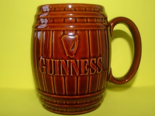 A Vintage Ceramic Guiness Tankard...Barrel Shaped