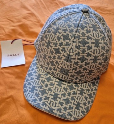 BALLY 1851  JACQUARD MONOGRAM STRAP BACK CAP HAT MADE IN ITALY NWT!