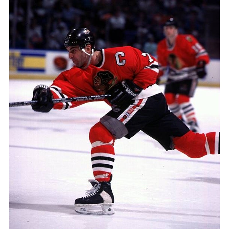 Chris CHELIOS #7 Chicago Blackhawks 90s STARTER jersey XL red NHL