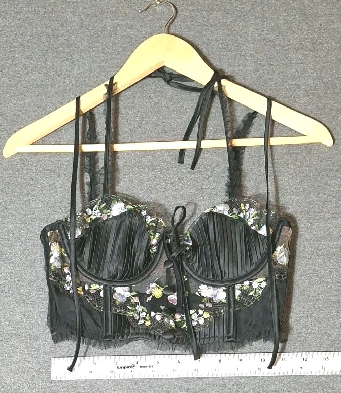 For love and Lemons Elektra Daisy Bustier Floral -Black - Missing Size Tags