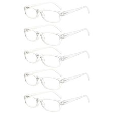 5 Pack Computer Reading Glasses Men and Women Anti Eyestrain Blue Light Block...