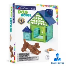 MAGNA-TILES Dog House Magnetic Building Set: Educational Toy for Math, 10 Pieces