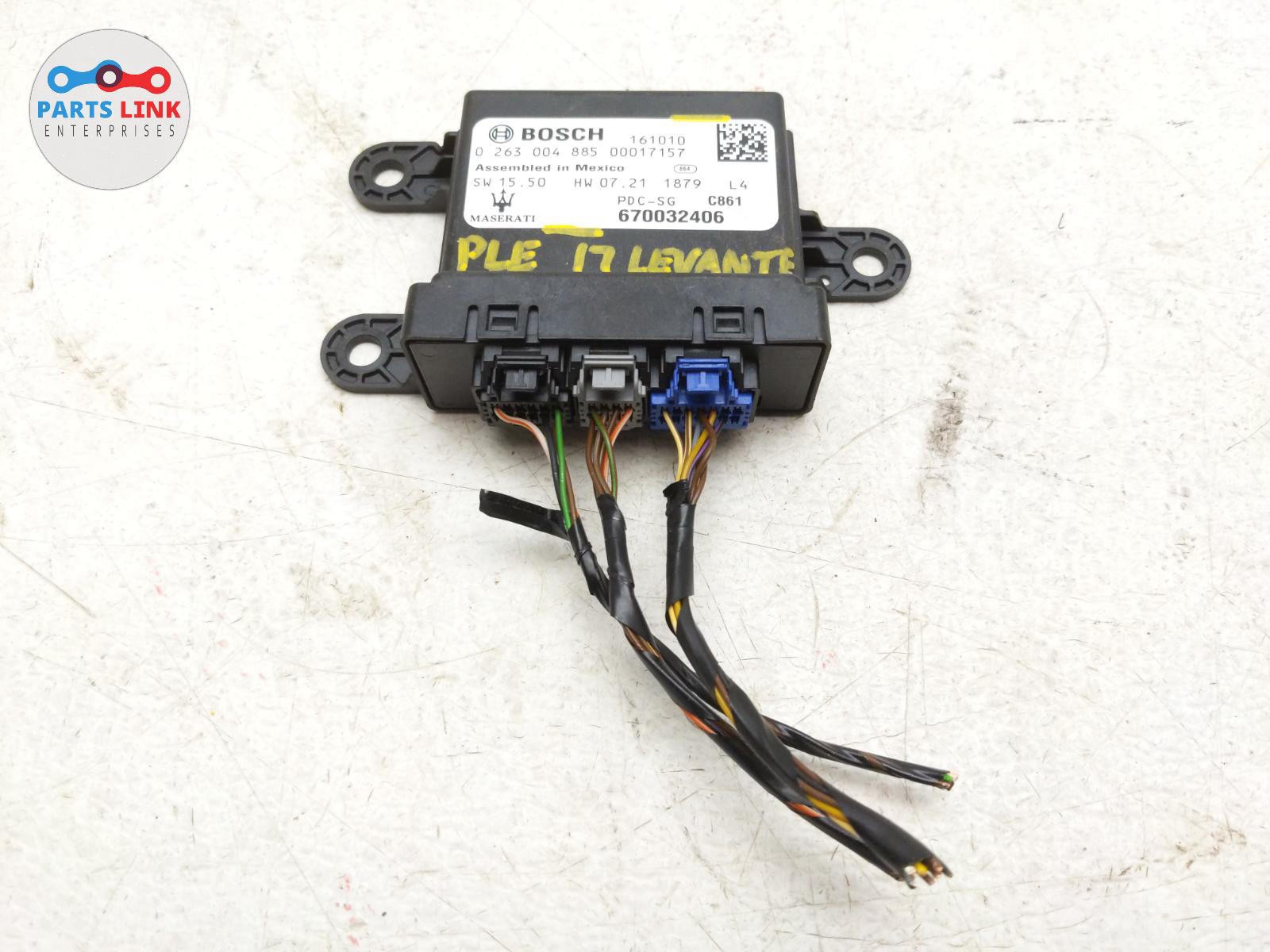 2017-20 MASERATI LEVANTE PARK ASSIST PDC CONTROL MODULE UNIT HARNESS BRAIN M161