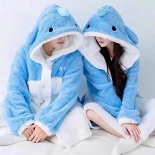 Genshin Impact Tartaglia Whale Sleepwear Pajamas Blue Winter Unisex Xmas Present