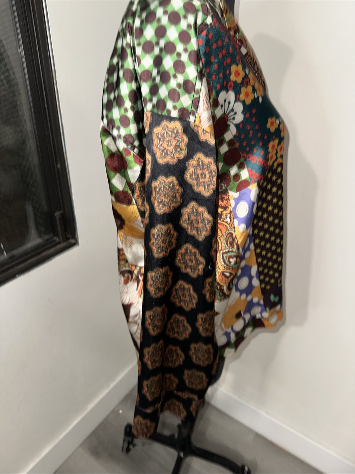 Urban Outfitters Patchwork Button Down Blouse Mul… - image 6