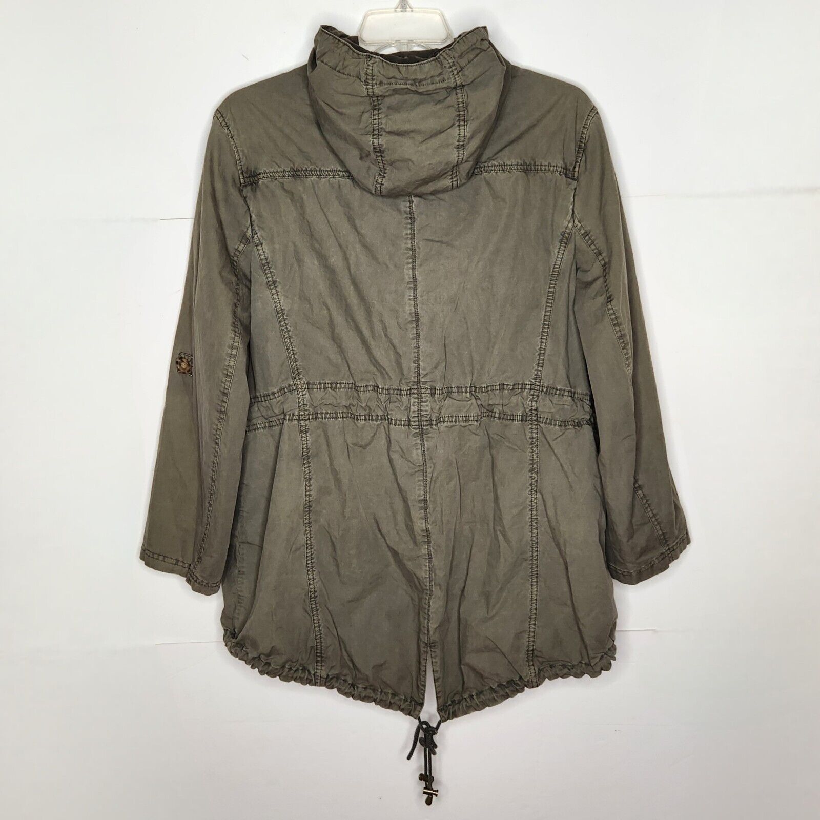 Levis Military Style Jacket Womens Size 2X Green … - image 7