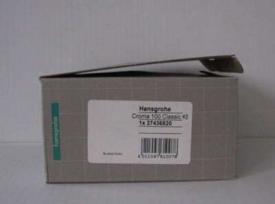 New Hansgrohe Croma 100 Classic Overhead Showerhead 3-Jet BRUSHED NICKEL