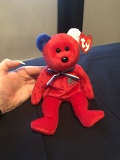 RARE AUTHENTIC Ty Beanie Baby America 9/11 Memorial Bear, September 11, 2001