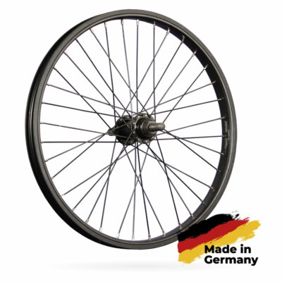 KHE BMX Hinterrad Alu Felge KHE BIG400 36 Loch 14mm Schwarz 9 Zähne Ritzel Und Felgenband