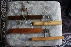 4 Vtg Solid Wood Heavy Duty Wire, Slack, Skirt, Pants Hangers, 1 Snapo. — photo 2
