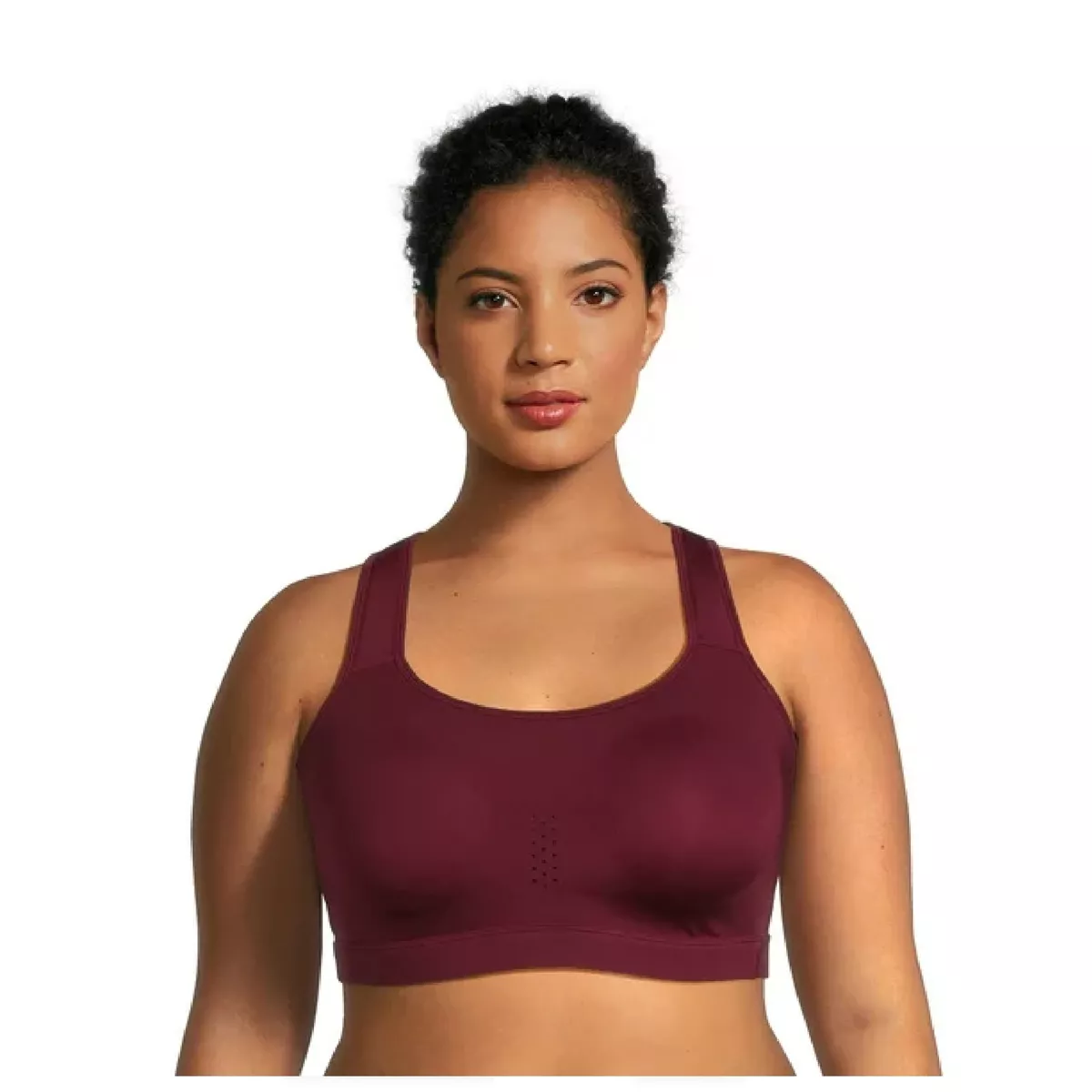 Avia Women's Plus Size Cup Sports Bra Merlot Wine, 4X