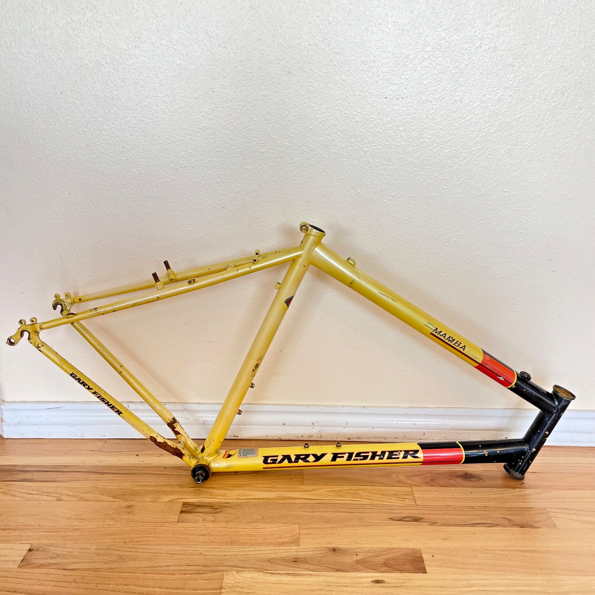 Gary Fisher Mamba Mountain Bike Frame 21 in Large Yellow MTB | eBay