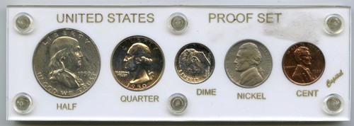 1950 United States Proof Coin Set + Capital Holder - L388 - 第 1/2 張圖片