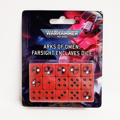 Warhammer 40,000 Arks of Omen: Farsight Enclaves 15 Piece Dice Set 56-65