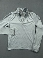 Polo Ralph Lauren Performance Shirt Kids Small Gray Pullover 1/4 Zip Top