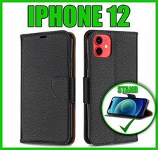 Flip Cover per Apple iPhone 12 a Libro Custodia Magnetica Portafoglio in Pelle