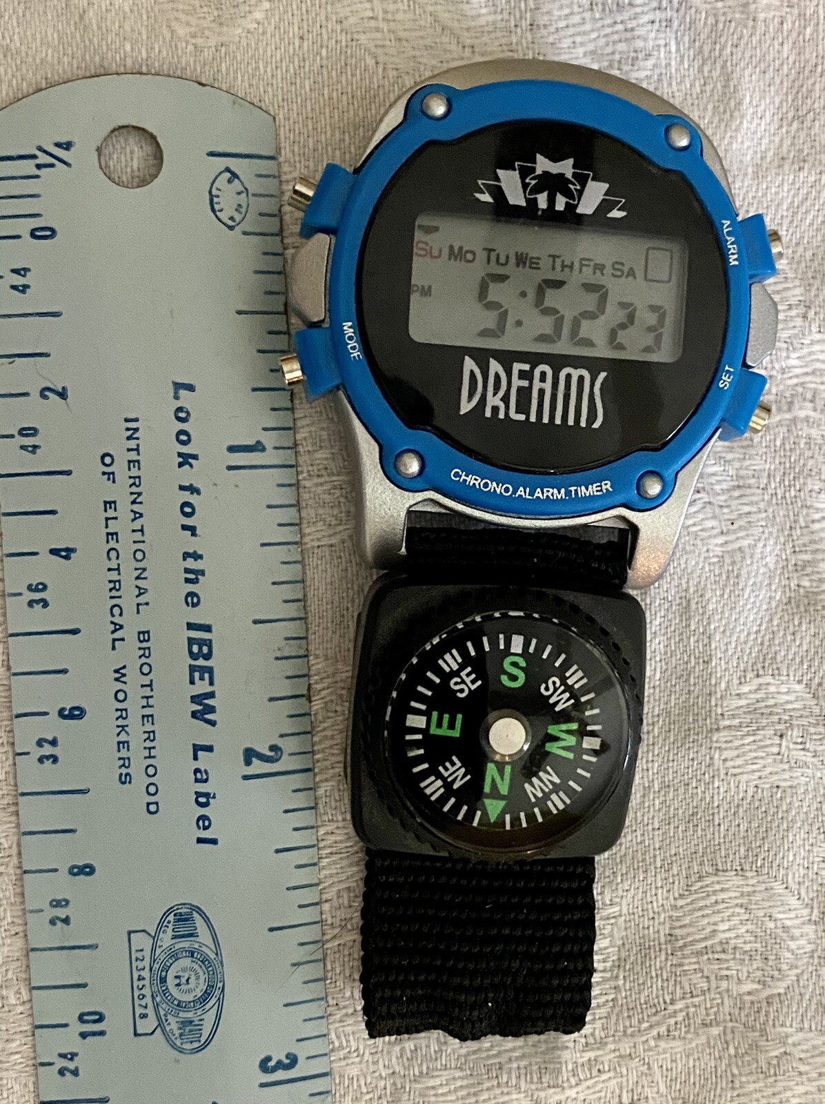 Watch And Compass Combo - Essential Hiking Gear For Carabiner Chrono Alarm Tmr