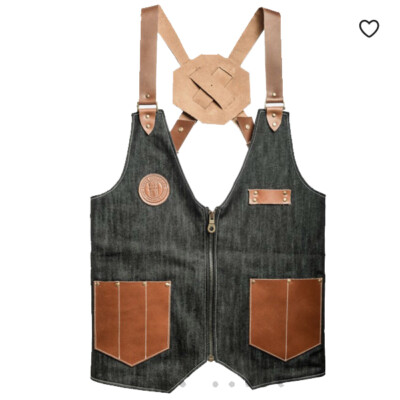Professional Leather Barber vest for Barber Hairstylist vest,Barber jeans Vest