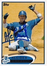 ALCIDES ESCOBAR SIGNED AUTO'D 2012 TOPPS CARD 51 KANSAS CITY ROYALS NATIONALS