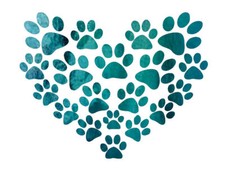 DOG PAW HEART Foot Prints Puppy Love 8 x 10 Stencil Plastic Sheet NEW S22