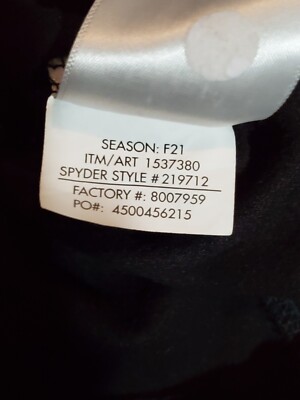 ＳＯＬＤ ＯＵＴ! SPYDER CHARCOAL BLACK ATHLETIC ACTIVEWEAR SHIRT PULLOVER 1/4 ZIP