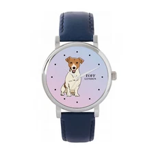 Toff London TLWS-27615 Ladies Beige Jack Russell Terrier Dog Watch