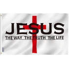 Anley  3x5 Foot Jesus The Way The Truth The Life Flag - Christian Flags