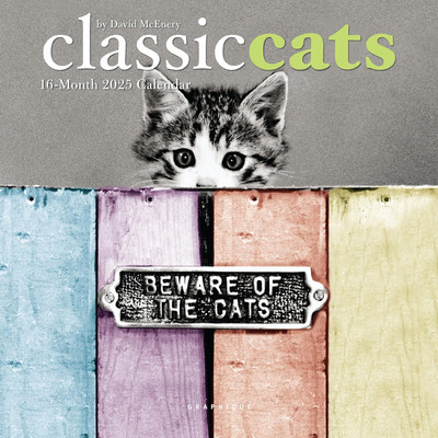 2025 Classic Cats Mini Wall Calendar | 7  X 7  | Thick Paper | Home & Office Org