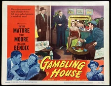 GAMBLING HOUSE Movie Lobby Card Poster Terry Moore Victor Mature RKO Film Noir