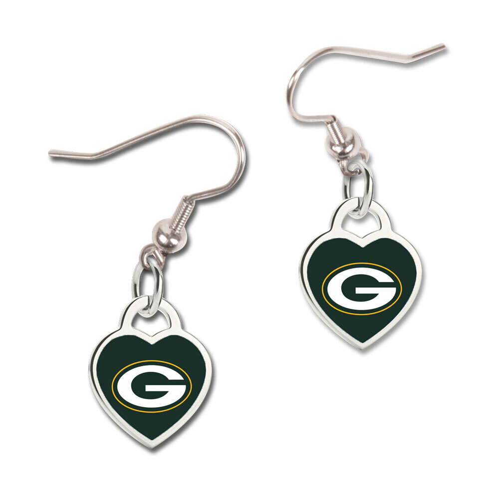 Серьги Green Bay Packers с 3D-сердечком 2990₽