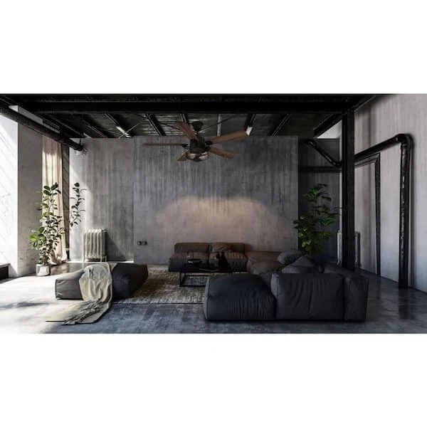 Progress Lighting Greer 54" 5 Blade Gilded Iron Farmhouse Ceiling Led w Remote - Image 3 of 4