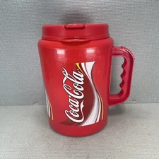 Vtg 1990s Coca-Cola Coke Insulated Travel Mug 64oz Betras USA Thermos