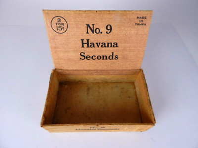 Vintage No. 9 Havana Seconds Cigar Box Tampa Fla.
