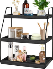 3 Tier Bathroom Counter Organizer Wood Countertop Vanity Organizer Trays for Cou