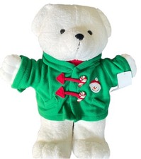 Dan Dee Teddy Bear Christmas Holiday Plush 20" Green Snowman Jacket New NWT