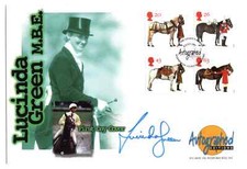 Great Britain 1998 All The Queen's Horses FDC Signed by LUCINDA GREEN MBE