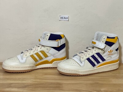 Adidas Forum 84 High Top 'Lakers' Purple/Yellow Sneakers Size