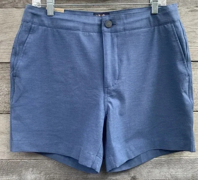 Faherty Blue All Day Shorts 9" Casual Quick Dry Stretch Lightweight Mens 32 $98