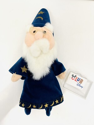 VTG Disney Club Merlin The Wizard Sword In The Stone Mini Beanbag Plush W Tag