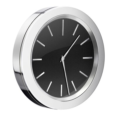 Smedbo - Bathroom Clock - Polished Chrome - black dial - Diameter 60mm