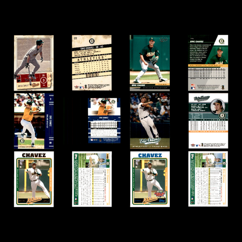 Eric Chavez Lot 121 Different Baseball Cards 1997(RC)-2014 Oak A's Collection - Picture 16 of 23